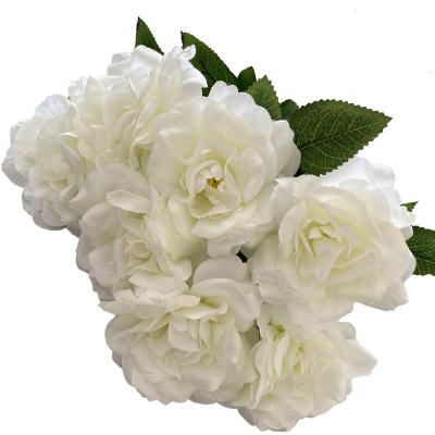 China 7 Rose For Wedding Real Touch Silk Touch Artificial Roses Real Rose Artificial Silk Moisturizer Heads Bouquet for sale