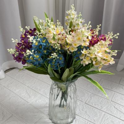 China 7 silk main simulation wedding home furnishings factory artificial hyacinth flowers for sale