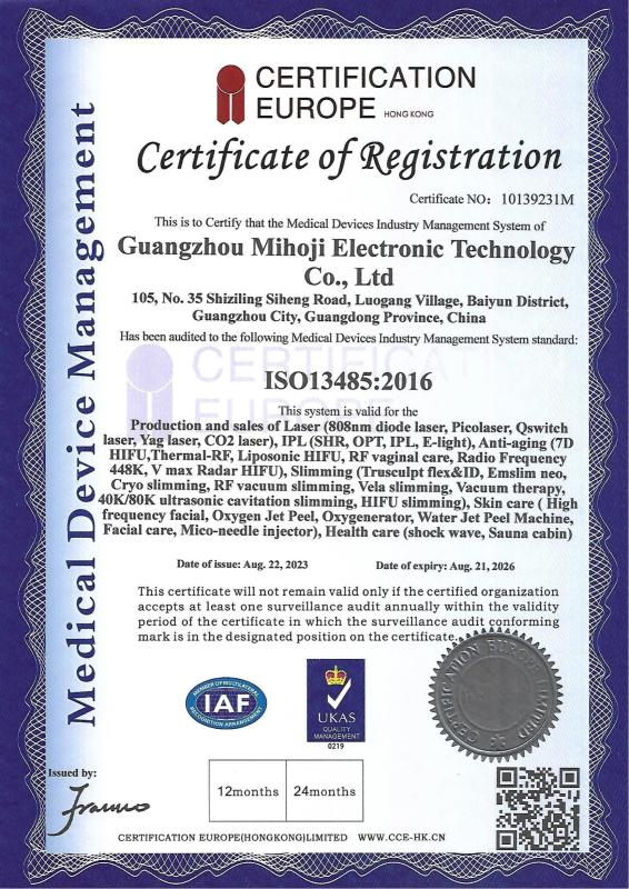 ISO13485 - Guangzhou Mihoji Electronic Technology Co., Ltd.