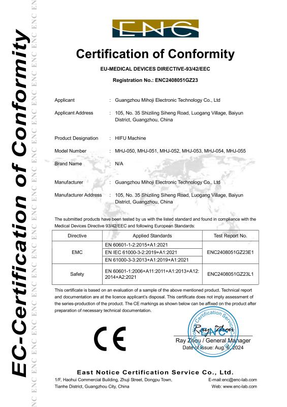 Hifu CE - Guangzhou Mihoji Electronic Technology Co., Ltd.