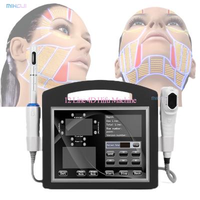 China 4D White Hifu Beauty Machine M001 20000 Shots Cartridge 12 Line Hifu Body Machine for sale