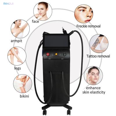 China Q Switch 2 Handles Soprano Diode Laser 808nm Nd Yag For Hair Removal for sale