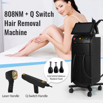 China Touch Screen Nd Yag Soprano Laser Machine 808nm For Hair and Tattoo Removal for sale