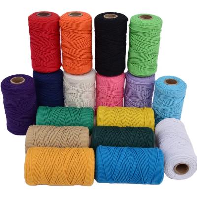 China Bags Cotton Rope Macrame Thread Colorful Cotton Craft Rope For Wall Hanging Plant Hangers Opens Knitting for sale