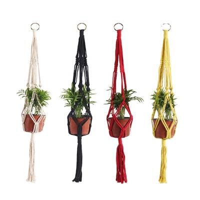 China Home Decoration for Macrame Plant Hanger Plant Stand Indoor Outdoor Hanging Planter Holder Flower Pots for Decorations Cotton Rope for sale