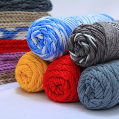 China Chunky Crochet Knitting Chenille Embroidery Multi Color Macrame Soft Anti-pilling Yarn Mixed Fancy Acrylic Yarn for sale