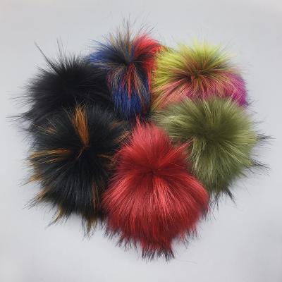 China Eco-Friendly Raccoon Fur Faux Fur DIY Fluffy Pompom Ball For Hats Accessories for sale