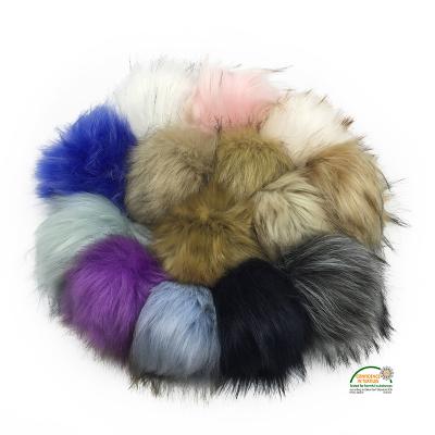 China Artificial Fluffy Fur Ball Pompom DIY Fur Ball Pompom Craft For Baby Hat for sale