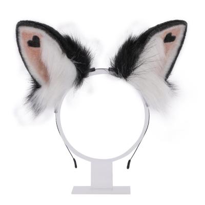 China Fox Wolf Cat Ears Tail Headband Costume Anime Faux Fur Cosplay Party Christmas Cosplay Costume Props for sale