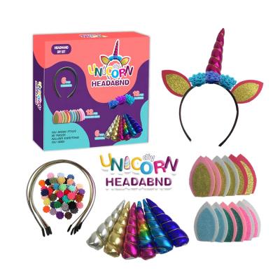 China Fashion DIY Unicorn Headband Craft Kit DIY Unicorn Fashion Headband Hair Accessories and create your own Unicorn Headband Girls Art for sale