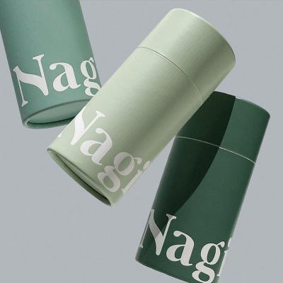 China Custom Logo Biodegradable Kraft Round Cylinder Paper Tube Compostable Underwear Tube Packaging for sale