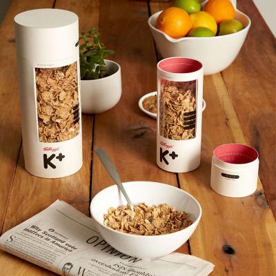 China Food Grade Tube Cylinder Biodegradable Paper Cardboard Box Can Oats Breakfast Food Paper Tube With Window for sale