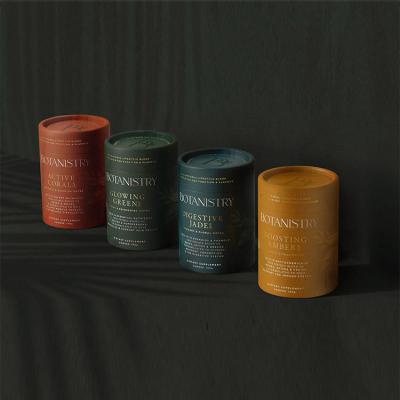 China Biodegradable Luxury Custom Recycled Kraft Paper Round Box Kraft Paper Candle Box Cardboard Tube Packaging for sale