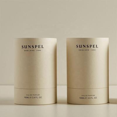 China Biodegradable Eco Friendly Modern Cosmetic Packaging Custom Printed Cardboard Tube Cylinder Candle Box Packaging for sale