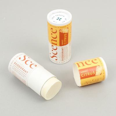 China Food grade biodegradable lift off tube paper packaging for lipstick lip balm with wax paper inside for sale