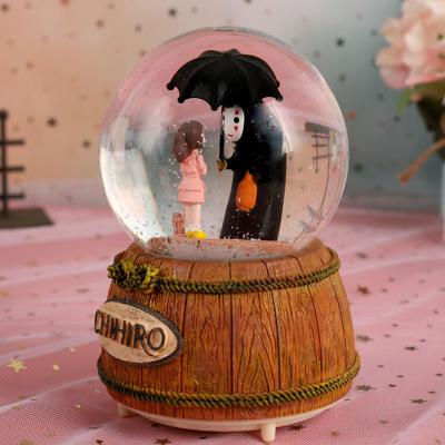 China Holiday decoration & Music Box Faceless Male Cartoon Gift Cartoon Crystal Ball Music Box Ornament Decorative Crystal Ball for sale