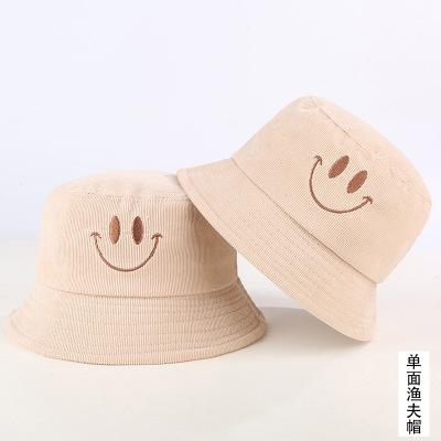 China Unisex Summer Double Sided Smile Bob Hip Hop Gorro Men Fashion Face Hat Bucket Hat SMILE Character Double Sided for sale