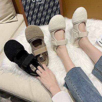 China New Mary Jane Autumn And Winter Anti-odor Anti-odor Casual Cute Flat Shoes Plush Shoes Women Singles for sale