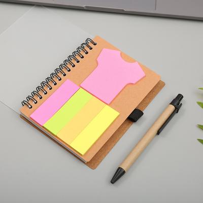 China Notebook Spiral Transparent Combination Coil Office Stationery Note Wrapping Paper Coil Sticky Notebook for sale