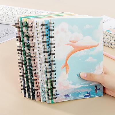 China Spiral Pattern Printing Coil Notebook Gift Set 4-Pack A5 B5 Notebook Office Notebook for sale