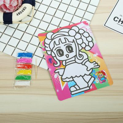 China Art Cards Painting DIY Toy For Kids Children's Sand Painting Cards DIY Toy For Kids Color Sand Painting Daily Life New for sale