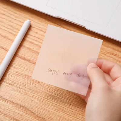 China Simple style self-adhesive transparent PET sticky notes waterproof index finger mark self-adhesive sticky notes for sale