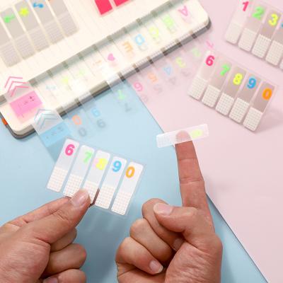 China Self Adhesive Self Adhesive Memo Pad Sticky Note Numbers Tabs Colorful Index Labels Flags Transparent PET Sticky Notes for sale