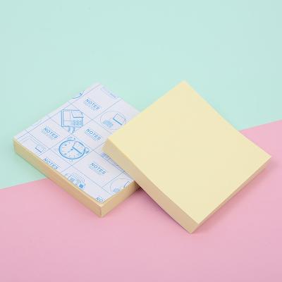 China Self Adhesive Cheap Price 100 Sheets Multi Color Sticky Notes 3*3 Inches Cute Sticky Note Pads Him Post Note Bookmark for sale