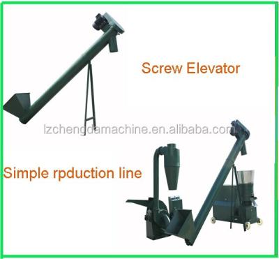 China Small Heat Resistant Sawdust Pellet Screw Conveyor Connect Machine And Pellet Hammer Mill Te koop