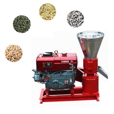 China 22hp Plant Feed Diesel Engine Driven Pellet Making Machine Wood Pellet Mill Te koop