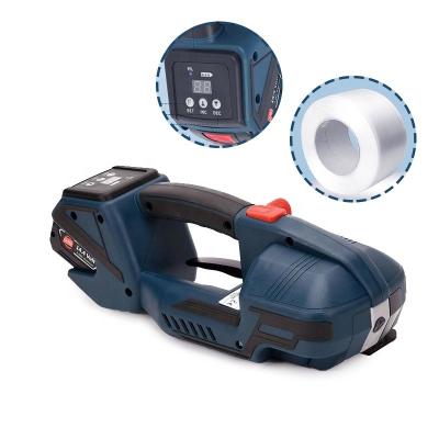 China Food Machine Hand Held Electric Strapping Portable Battery Strapping Machine Electric Plastic Pet PP Belt Strapper Tool for sale