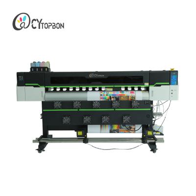 China Cheapest polyester/spandex/acrylic/vinylon/rayon eco solvent printer 2head 4head 1.8m for printing tarpaulin for sale