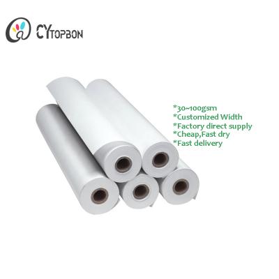 China 44 Inch Quick Dry Quick Dry Sublimation Heat Transfer Paper Empty Roll for sale