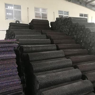 中国 Rubber Mat Rolls Fitness Room Tile Treadmill Mat / High Density EPDM Rubber Indoor Gym Playground Rubber Gymnasium 販売のため