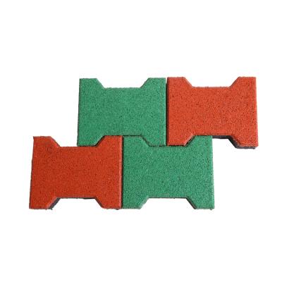 Китай Anti Slip Dog Bone Form Playground Interlocking Rubber Tile продается