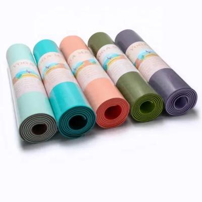 China Gym Double Color PVC Yoga Mat for sale