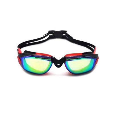 China Men Women Teenage Girls Silicone Colorful Plated Racing Swimming Goggles For Men for sale