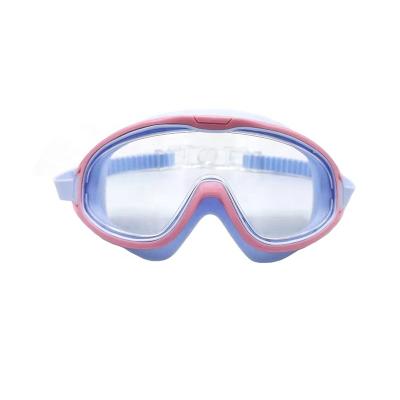 China Professional large frame waterproof and anti-fog swimming glasses for swimming pool for sale