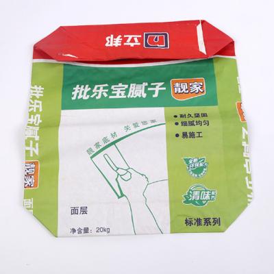 China Security Kraft Cement Bag 25kg Paper 20kg Block Bottom Bonded Valve Paper Bags for sale