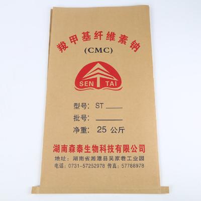 China Safety Customized 25kg 3 Layer White Paper Cement Packing Bag For Dry Mortar Gypsum Wall Putty Powder Tile Adhesive for sale