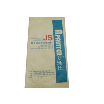 China Safety 20kg 50kg Kraft Paper Block Bottom Valve Bag For Packing Cement Chemical Milk Powder for sale