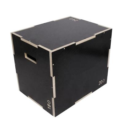 China Plyo Plyometric Jump Box Gym Equipments Plyo Box Hot Selling Anti-slip Wooden Plyo Jump Box Wooden Sets for sale