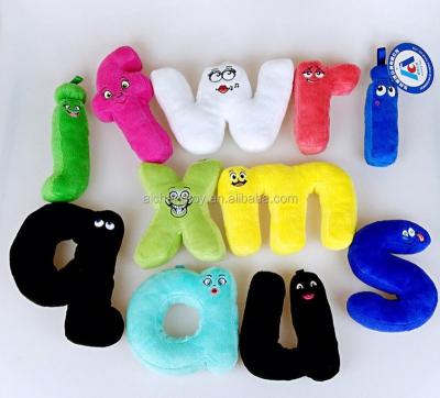 China Custom Plush Toy Creative Plush Funny Multicolor Alphabet Letters Toys Factory for sale