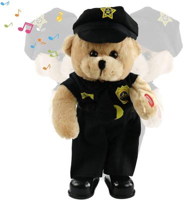 China Plush Teddy Bear Stuffed Animal, Policeman Teddy Bear Toys Plush Custom 30cm Gift for sale