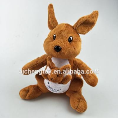 China Lovely Plush Couple Plush Kangaroo Toys Kangaroo Mother With Kangaroo Baby for sale