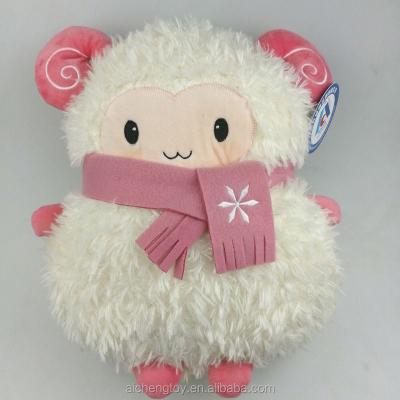 China New Design Plush Lovely Cartoon Sheep Plush Stuffed Toy And Hand Warmer for sale