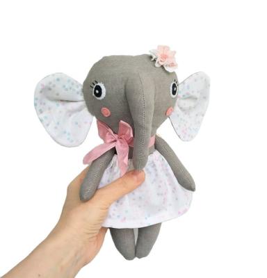 China Custom Canvas Stuffed Animal Babies and Kids Plush Elephant Doll for sale