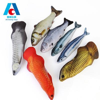 China Hot Realistic Cute Realistic Soft Fishes Carp Plush Toy Fashion Pet Pillow Kitty Design Interactive Catnip Toy Catnip for sale