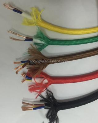 China Underground Lamp Cotton Vintage Cable Electrical Wire Textile Cable 2*0.75 3*0.75 Braided Cloth Cable for sale