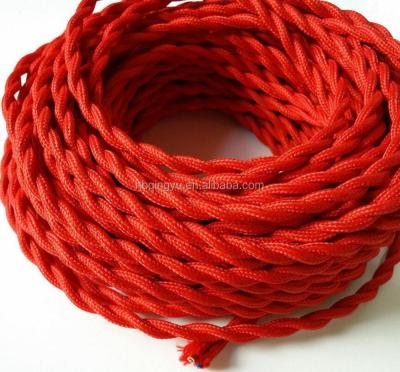 China China manufacture underground fabric covered wire twisted pair cable vintage fabric wire style edison bulb for sale